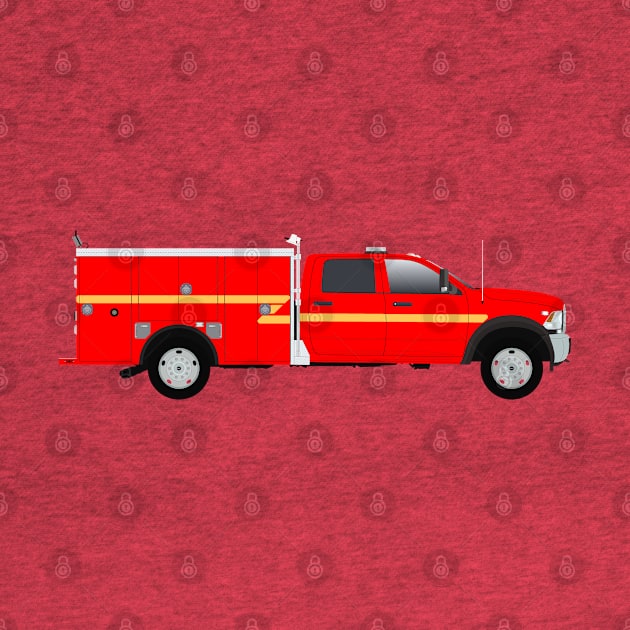 Quick Attack Fire Truck (red with yellow stripe) by BassFishin